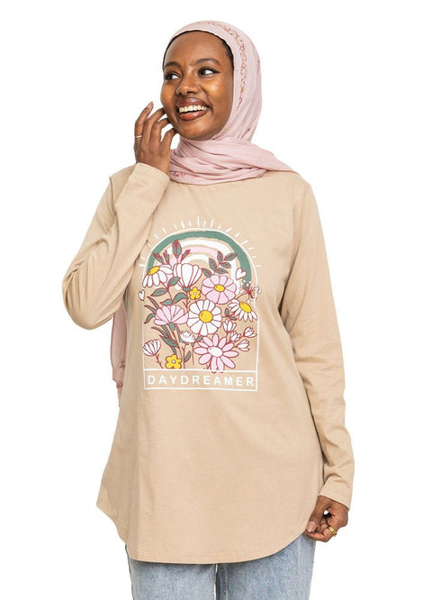 Latte Printed Long - Sleeve Design 2 - Khotwh